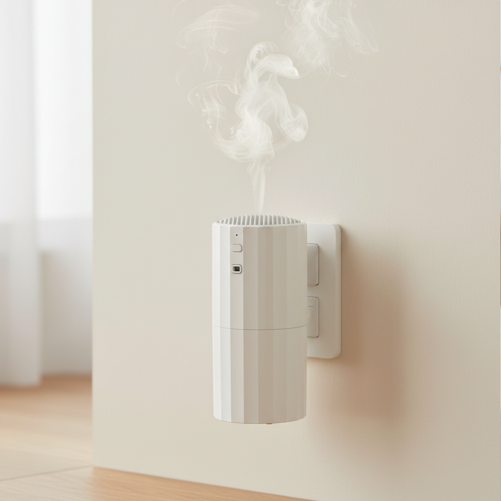 Ambiance d'intérieur Aireo Plug – Diffuseur par Nébulisation, huile parfumée · et · Essentia Scent
