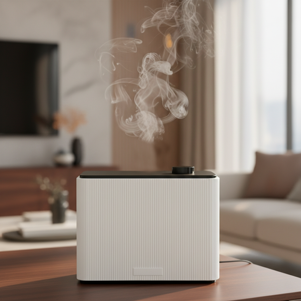 Astral – Diffuseur par Nébulisation Haute Capacité diffusé en pièce de vie, parfum d'ambiance · Notes olfactives Essentia Scent